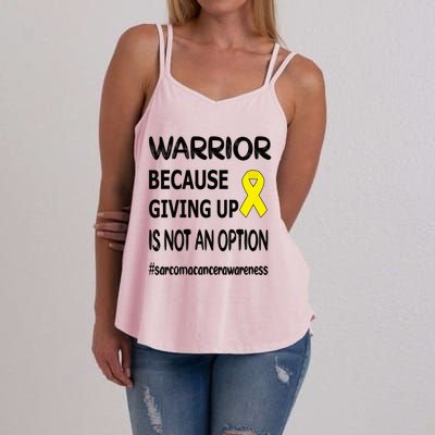 Sarcoma Warrior Sarcoma Cancer Survivor Gift Women's Strappy Tank