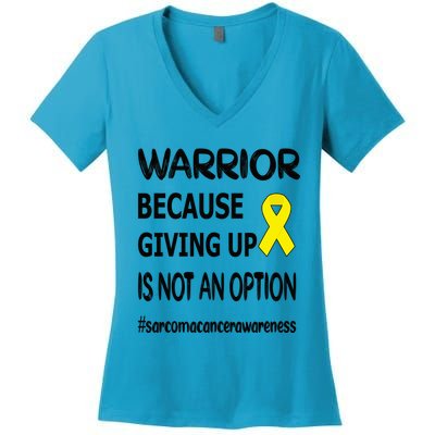 Sarcoma Warrior Sarcoma Cancer Survivor Gift Women's V-Neck T-Shirt