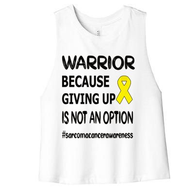 Sarcoma Warrior Sarcoma Cancer Survivor Gift Women's Racerback Cropped Tank