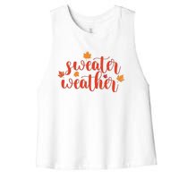 Sweater Weather Women's Racerback Cropped Tank