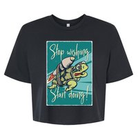 Stop Wishing Start Doing Bella+Canvas Jersey Crop Tee