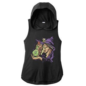 Scary Witch Ladies PosiCharge Tri-Blend Wicking Draft Hoodie Tank