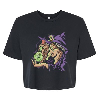 Scary Witch Bella+Canvas Jersey Crop Tee