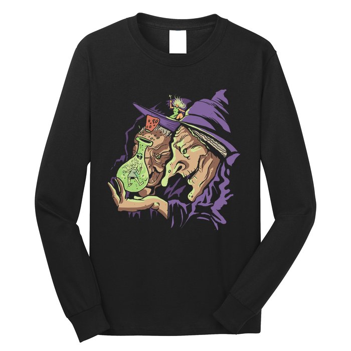 Scary Witch Long Sleeve Shirt