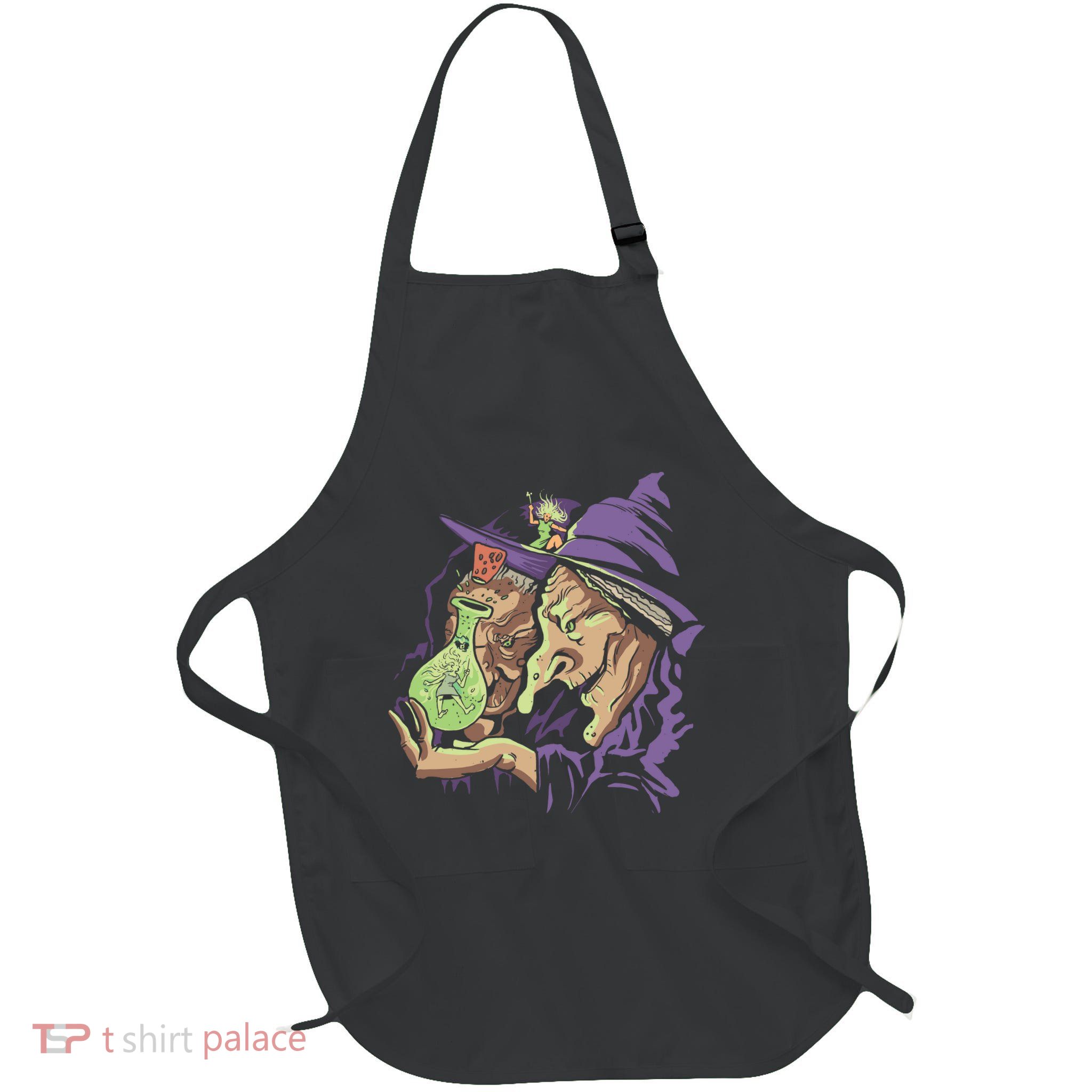 Scary Witch Full-Length Apron With Pockets