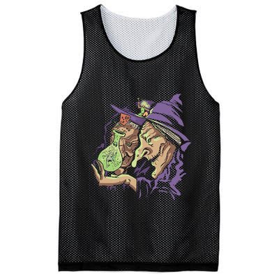 Scary Witch Mesh Reversible Basketball Jersey Tank