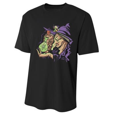 Scary Witch Performance Sprint T-Shirt