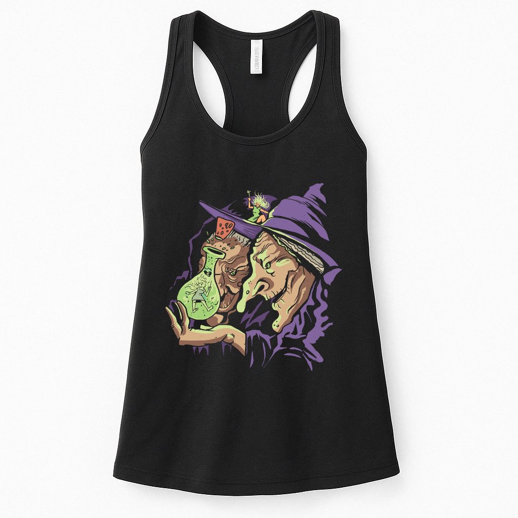 Scary Witch Womens Tank Top