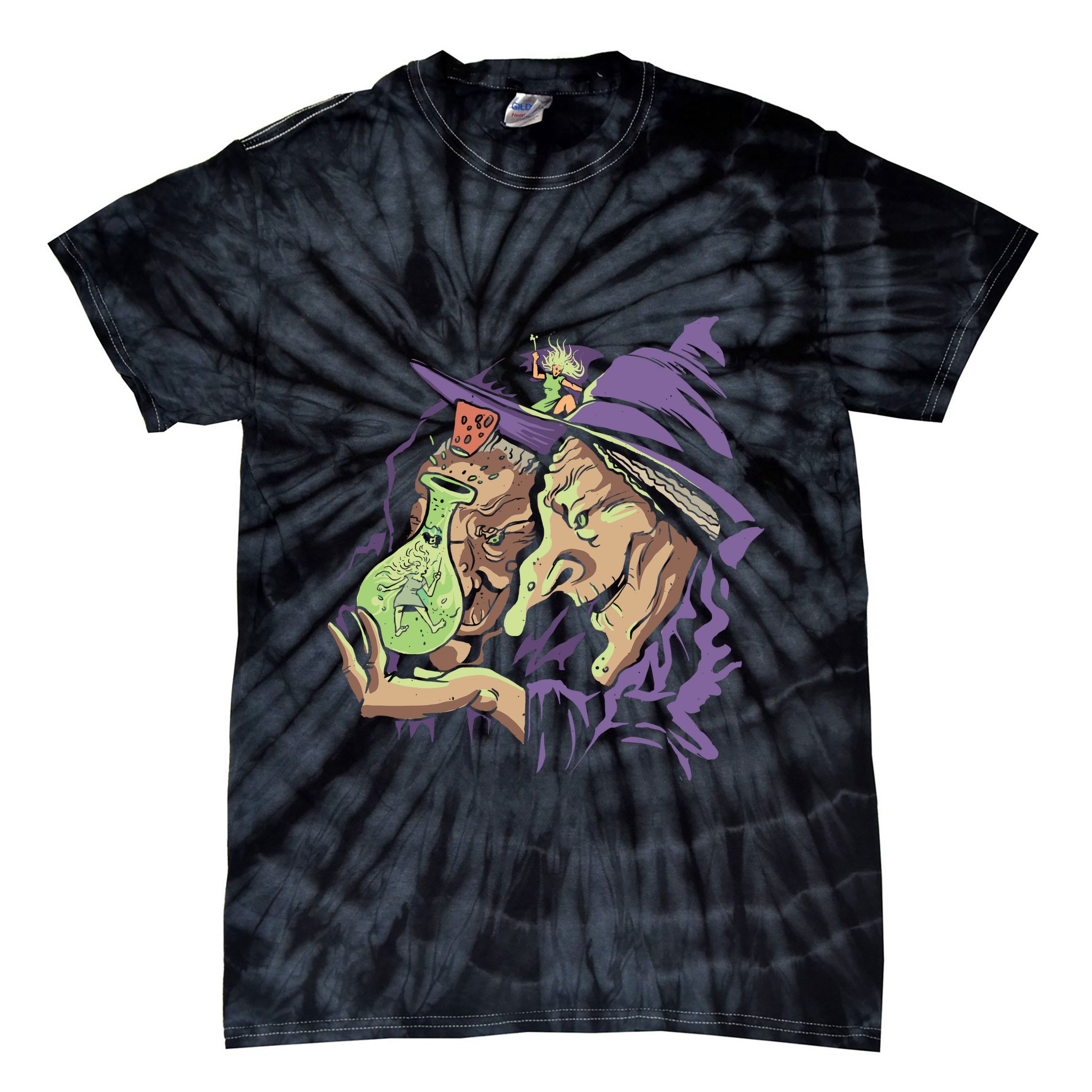 Scary Witch Tie-Dye T-Shirt