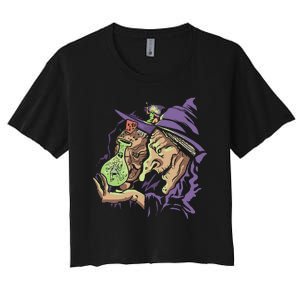 Scary Witch Women's Crop Top Tee