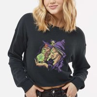 Scary Witch Cropped Pullover Crew