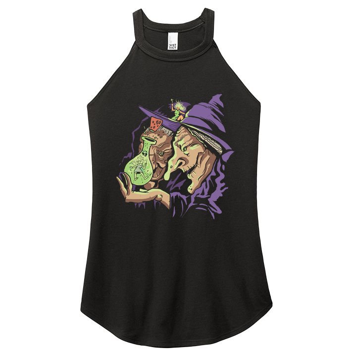 Scary Witch Women's Perfect Tri Rocker Tank