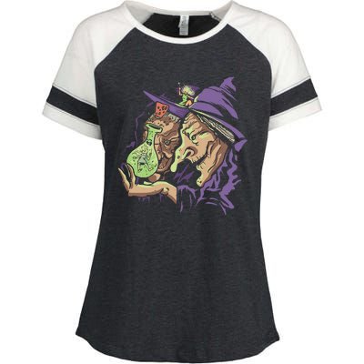 Scary Witch Enza Ladies Jersey Colorblock Tee