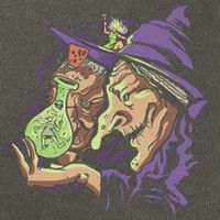 Scary Witch Cotton Canvas Backpack