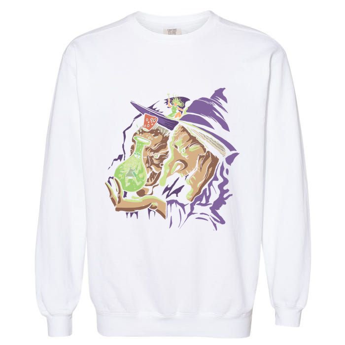 Scary Witch Garment-Dyed Sweatshirt