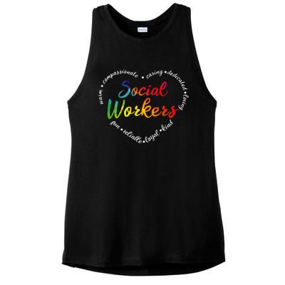 Social Worker Social Work Caseworker Public Servant Themed Ladies PosiCharge Tri-Blend Wicking Tank