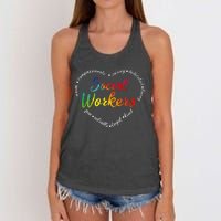 Social Worker Social Work Caseworker Public Servant Themed Women's Knotted Racerback Tank