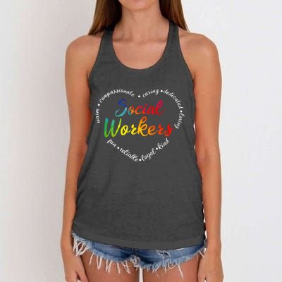 Social Worker Social Work Caseworker Public Servant Themed Women's Knotted Racerback Tank