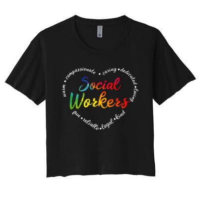 Social Worker Social Work Caseworker Public Servant Themed Women's Crop Top Tee