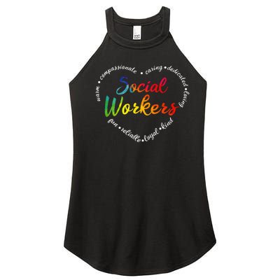 Social Worker Social Work Caseworker Public Servant Themed Women's Perfect Tri Rocker Tank