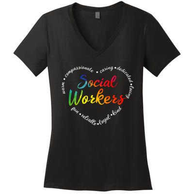 Social Worker Social Work Caseworker Public Servant Themed Women's V-Neck T-Shirt