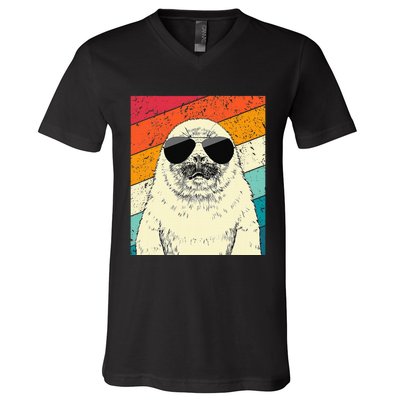 Seal With Sunglasses Animal Lovers V-Neck T-Shirt