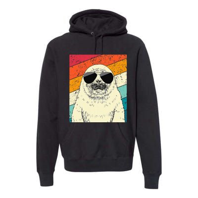 Seal With Sunglasses Animal Lovers Premium Hoodie