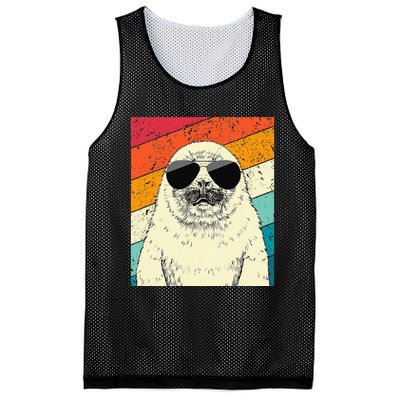 Seal With Sunglasses Animal Lovers Mesh Reversible Basketball Jersey Tank