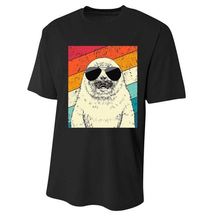 Seal With Sunglasses Animal Lovers Performance Sprint T-Shirt