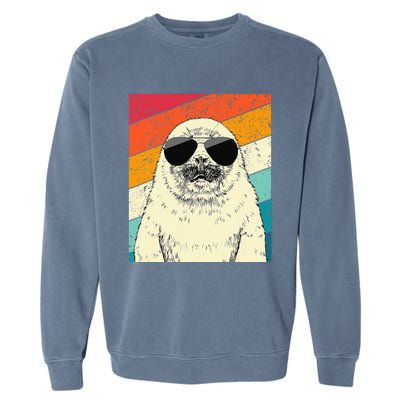 Seal With Sunglasses Animal Lovers Garment-Dyed Sweatshirt