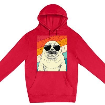 Seal With Sunglasses Animal Lovers Premium Pullover Hoodie