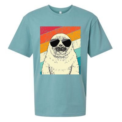 Seal With Sunglasses Animal Lovers Sueded Cloud Jersey T-Shirt