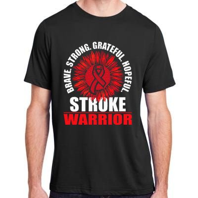 Stroke Warrior  Stroke Survivor Red Awareness Ribbon Adult ChromaSoft Performance T-Shirt