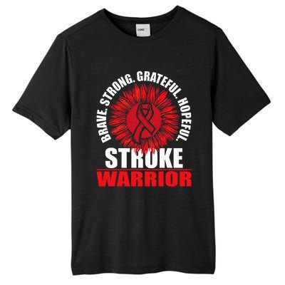 Stroke Warrior  Stroke Survivor Red Awareness Ribbon Tall Fusion ChromaSoft Performance T-Shirt