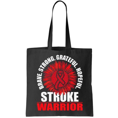 Stroke Warrior  Stroke Survivor Red Awareness Ribbon Bag