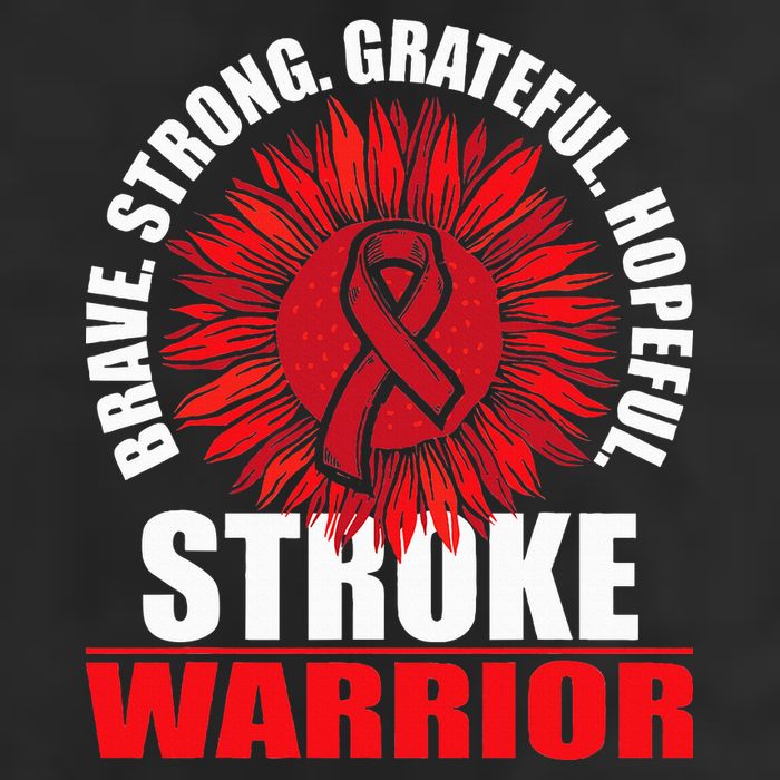 Stroke Warrior  Stroke Survivor Red Awareness Ribbon Hat