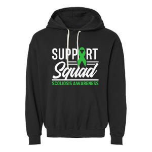 Scoliosis Warrior Support Squad Scoliosis Awareness Garment-Dyed Fleece Hoodie