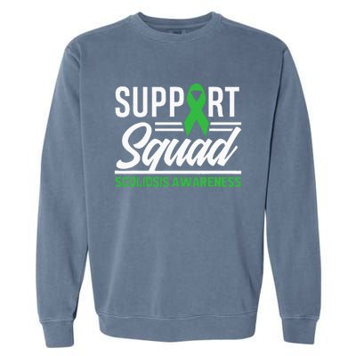 Scoliosis Warrior Support Squad Scoliosis Awareness Garment-Dyed Sweatshirt