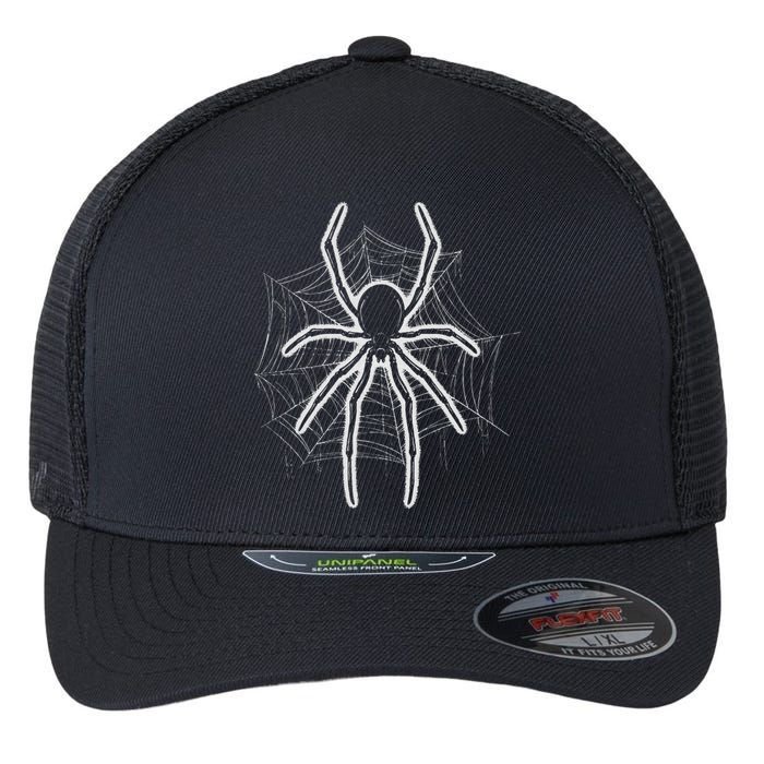 Spider Web Spider Lover Gift Lazy Halloween Costume Flexfit Unipanel Trucker Cap