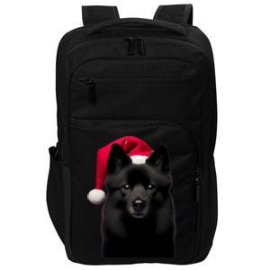 Schipperke With Santa Hat Christmas Dog Owner Lover Xmas Mom Gift Impact Tech Backpack