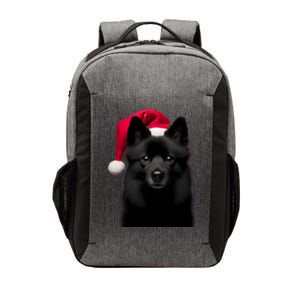 Schipperke With Santa Hat Christmas Dog Owner Lover Xmas Mom Gift Vector Backpack