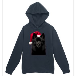 Schipperke With Santa Hat Christmas Dog Owner Lover Xmas Mom Gift Urban Pullover Hoodie