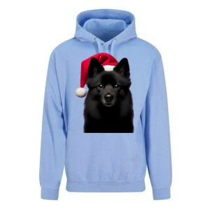 Schipperke With Santa Hat Christmas Dog Owner Lover Xmas Mom Gift Unisex Surf Hoodie