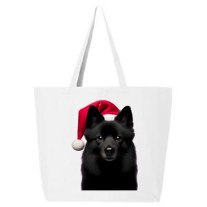 Schipperke With Santa Hat Christmas Dog Owner Lover Xmas Mom Gift 25L Jumbo Tote