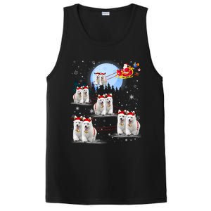 Santa White Swiss Shepherd Reindeer Sleigh Santa Christmas Cute Gift PosiCharge Competitor Tank