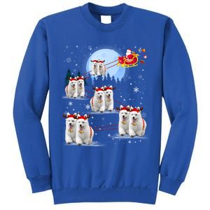 Santa White Swiss Shepherd Reindeer Sleigh Santa Christmas Cute Gift Sweatshirt