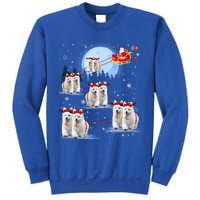 Santa White Swiss Shepherd Reindeer Sleigh Santa Christmas Cute Gift Sweatshirt