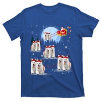 Santa White Swiss Shepherd Reindeer Sleigh Santa Christmas Cute Gift T-Shirt