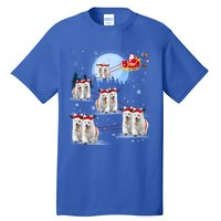 Santa White Swiss Shepherd Reindeer Sleigh Santa Christmas Cute Gift Tall T-Shirt