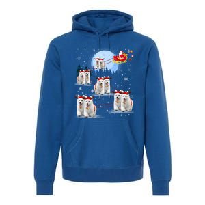 Santa White Swiss Shepherd Reindeer Sleigh Santa Christmas Cute Gift Premium Hoodie